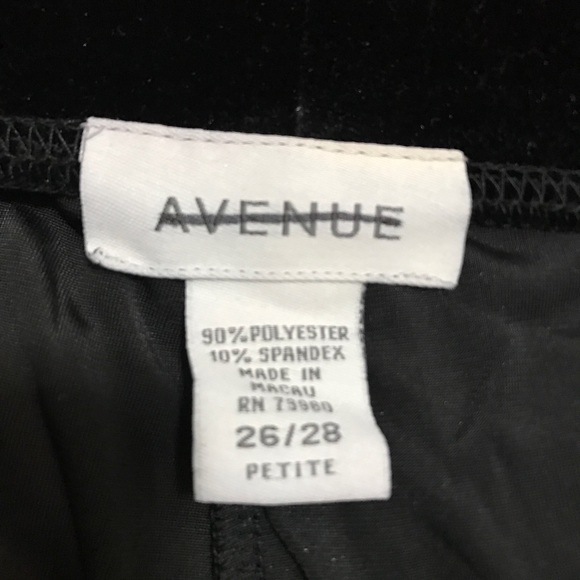 NWT Avenue Black Velour leggings/pants - Picture 5 of 8